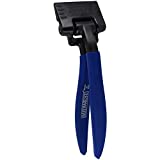 Midwest Tool & Cutlery Seamer Tong - 3 Inch Offset Sheet Metal Bender with Forged Blades & KUSH'N-POWER Comfort Grip Handle - MWT-ST2, Light Blue Handle Grip