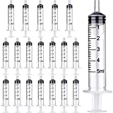 20 Packs Plastic Syringe with Measurement Oral Liquids Measuring Syringes Without Needle for Medicine Resin Epoxy Dispensing Watering Refilling (5 ml)