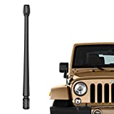 RYDONAIR Antenna Compatible with 2007-2022 Jeep Wrangler JK JKU JL JLU Rubicon Sahara Gladiator, 9 inches Flexible Rubber Antenna Designed for Optimized FM/AM Reception