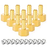 TAILONZ PNEUMATIC 1/4 Inch Barb x 1/4 Inch NPT Brass Female Hose Fitting Connector （Pack of 10）