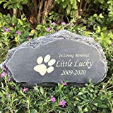 Claratut Personalized Pet Memorial Stone, Mountain Shape Pet Grave Marker Tombstone Garden Stone, Customizable Name&Datefor Dogs, Cats, Rabbits, Hamsters and All Other Animals