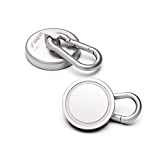 Ant Mag Magnetic Hooks 140LBS Heavy Duty Neodymium Magnet with Swiveling Carabiner Magnet Snap Hook for Indoor/Outdoor Hanging Bag Kitchen Garage Magnet Type Cruise Ship Magnetic Hook (2 Pack)