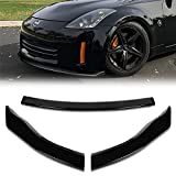 Q1-Tech , Front Bumper Lip fit for compatible with 2006 2007 2008 Nissan 350Z, Front Bumper Lip Spoiler Air Chin Body Kit Splitter Painted Glossy Black ABS, (GT-Style)