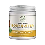Petal Fresh Pure Restoring Honey & Coconut Body Butter, Organic Coconut Oil, Argan Oil, Shea Butter, Intense Hydration, For All Skin Types, Natural Essential Oils, Vegetarian and Cruelty Free, 8 oz