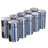 Tenergy NiMH SubC 5000mAh Flat Top Rechargeable Battery (with Tabs) - 10 Pack