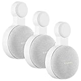Caremoo Google Nest Mini Wall Mount Holder, Space-Saving Design Outlet Mount, Perfect Cord Management for Google Nest Mini 2nd Generation (White, 3 Pack)