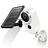 Outdoor Solar Security Camera Wireless 1080P Rechargeable Battery Powered WiFi Camera 2 Way Audio, DIHOOM HD Video Wirefree IP Camera Motion Alarm Home Surveillance Camera System