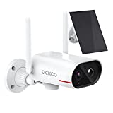 Security Cameras Wireless Outdoor - DEKCO 260° View Range 100% Wireless Solar Security Camera for Home Security Cameras with Night Vision, Motion Detection WiFi Surveillance & Security Cameras