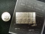 Valcambi Suisse 10 by 1gram Pure 99.9% SILVER combibar