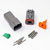 Deutsch DT Series 4 Pin Connector Kit w/Barrel Style Terminals 16-20 AWG