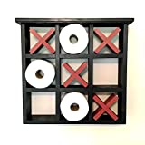 Tic Tac Toe Bathroom Toilet Paper Storage Shelf- NEW DESIGN- Handmade-NO ASSEMBLY REQUIRED-Bathroom Wall Decor