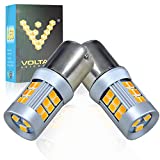 LED 1157A 1157 Amber Bulb For Automotive Brake Light Turn Signal Side Marker Tail Light Bulb Super Bright (Also fit 1157NA 1157 2057A 2057) - Voltage Automotive (Pair)