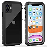 iPhone 11 Waterproof Case with Screen Protector Full Body Protector Shockproof Dustproof Dirtproof Heavy Duty IP68 Waterproof Case for iPhone 11(6.1inch) (Clear)