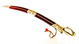 KRISHNA HANDICRAFTS Handcrafted Indian Rajput Wedding Sword with Sheath mahroon 34 inches