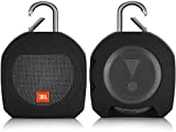 TXEsign Protective Silicone Stand Up Carrying Case for JBL Clip 3 Waterproof Portable Bluetooth Speaker (Black)