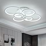 ROYAL PEARL LED Flush Mount Ceiling Light with 6-Light, Dimmable Modern Ceiling Chandelier for Bedroom Living Room Dining Room Kitchen, 6400lm 80W, 6000k UL Listed