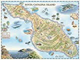 Santa Catalina Island Map Wall Art Poster - Authentic Hand Drawn Maps in Antique Style - Lithographic Print by Xplorer Maps