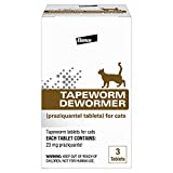 Elanco Tapeworm Dewormer (praziquantel tablets) for Cats, 3-Count Praziquantel Tablets for Cats and Kittens 6 Weeks and Older