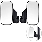 2022 Upgraded UTV Side View Mirrors, Adjustable Wide Rear Clear View with Shatter-Proof Tempered Glass, Moveland UTV Off Road Accessories Compatible with Polaris RZR, Can-Am, Kawasaki, kubota, Yamaha