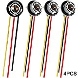 4 Pieces 1157 2057 2357 7528 LED Bulbs Socket Holder Auto Car Plastic Waterproof Turn Signal Plugs Metal Socket Light Base Harness Plugs Wired Wiring Sockets Compatible With Turn Signal