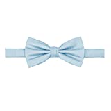 Jacob Alexander Men's Woven Subtle Mini Squares Adjustable Pre-Tied Banded Bow Tie - Sky Blue