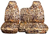 Totally Covers Compatible with 1998-2003 Ford Ranger/Mazda B-Series Camo Truck Seat Covers (60/40 Split Bench) - No Armrest/Console: Wetland Camouflage (16 Prints)