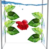 JOR Betta Fish Twin Leaf Pad, Big Leaf 2.2” L x 1.8” W, Small Leaf 1.2” L x 1” W, Artificial Bed Hammocks, 4 Pcs. Per Pack