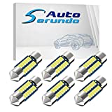 Serundo Auto DE3175 Led Festoon Bulb, 31mm 1.22in DE3022 Led,Super Bright Interior Led Festoon Used for Car Map Light Dome Light etc,Pack of 6pcs. Measure the length of your original bulb.