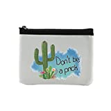 Don't Be A Prick Coin Purse Wallet Pouch For Women | Small Card Change Bag With Zipper | Mini Travel Purse For ID Case | Makeup Card Novelty Bag