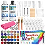 Epoxy Resin Kit - 93 Piece DIY Resin Art Set. Includes Everything You Will Need to Create Beautiful Jewelry, Keychains and Any Other Resin Art. Designed for Beginners, Pro's, Kids and Adults Alike.