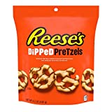 REESE'S Milk Chocolate Peanut Butter Dipped Pretzels, Snack, 8.5 oz Bag