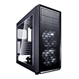 Fractal Design FD-CA-Focus-BK-W Focus G - Mid Tower Computer Case - ATX - High Airflow - 2X Silent ll Series 120mm White LED Fans Included - USB 3.0 - Window Side Panel - Black