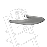 Stokke Tray, Storm Grey - Designed Exclusively for Tripp Trapp Chair + Tripp Trapp Baby Set - Convenient to Use and Clean - Made with BPA-Free Plastic - Suitable for Toddlers 6-36 Months