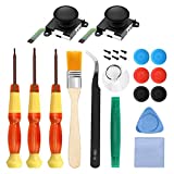 Joycon Joystick Replacement Repair Kit - 2 Pack Switch 3D Joycon Analog Stick Thumb Sticks Professional Repair Tool Kit (23 Pieces) Compatible with Left & Right Nintendo Switch Joy Cons