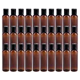 Bekith 30 Pack 4oz Plastic Squeeze Bottles with Disc Top Flip Cap, Empty Amber BPA-Free Refillable Containers For Shampoo, Lotions, Liquid Body Soap, Creams 