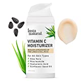 InstaNatural Vitamin C Moisturizer - Anti Aging & Wrinkle Cream - Hyaluronic Acid & Jojoba Oil - Wrinkles, Hyperpigmentation & Dark Spot Corrector for Face - Men & Women - 3.4oz