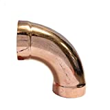 Libra Supply DWV 2 inch, 2-inch, 2" Wrought Copper 90-Degree Long Turn Elbow C x C, (Click in for more size options) DWV Copper Pressure Pipe Fitting Plumbing Supply