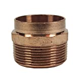 Libra Supply DWV Wrought Copper 2'', 2 inch, 2-inch Male Adapter C x M, (click in for more size options) DWV Copper Pressure Pipe Fitting Plumbing Supply