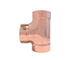 Libra Supply DWV 2 inch, 2'', 2-inch Wrought Copper Sanitary TEE C x C x C, (Click in for more size options) DWV Copper Pressure Pipe Fitting Plumbing Supply