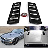 WENJTP Hoods Vents Bonnet Cover Hood Scoop for Cars Cold Air Flow Intake Fitment Louvers Cooling Intakes Intake Vent Cover (Black)