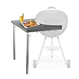 KACSOO Weber Kettle Table, Weber Grill Side Table with Multiple Hooks Stainless Steel Foldable Grill Workbench Fits All Weber 18", Charcoal Kettle Grills