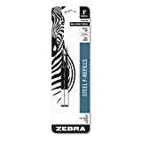 Zebra F301, F301 Ultra, F402, 301A, Spiral Ballpoint Pen Refills, 0.7mm, Fine Point, Black Ink, 2/Pack, Sold as 3 Packs, Total of 6