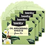 Teenitor 400 counts Oil Blotting Sheet, Oil Control Film, Blotting Paper for Oily Skin Care, Green Tea Oil Absorbing Tissues Paper, Large 10cmx7cm