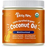 Coconut Oil for Dogs - Certified Organic & Extra Virgin Superfood Supplement - Anti Itch & Hot Spot Treatment - for Dry Skin on Elbows & Nose - Natural Digestive & Immune Support - 16 OZ