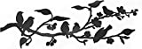 Vivegate Metal Birds Wall Art – Metal Birds Wall Decor Art Birds On A Wire Metal Bird Wall Decor Outdoor Bird Decor (Medium - 24"X10")