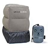 Koala Kloud Inflatable Adjustable Foot Rest Airplane Footrest & Car Seat Foot Rest for Kids , Travel Legrest & Footstool , Kids Travel Pillow , Toddler Travel Foot Pillow Bed & Essentials - Grey