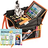 Kids Travel Tray for Toddler Car Seat | Toddler Car Seat Tray Organizer | Large ipad Holder A Road Trip Essential | Soft Padding, Waterproof, Food & Snack Lap Tray Carseat, Stroller, and High Chair