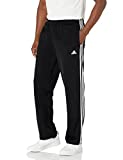 adidas Men's Standard Essentials Warm-Up Open Hem 3-Stripes Tracksuit Bottoms, Black/White, X-Large