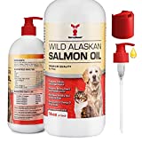 Wild Alaskan Salmon Oil for Dogs - Cats & Ferrets Pets Love Fish Oil for Dogs Liquid Pump on Food Dog Oil Supplements for Skin and Coat Dog Salmon Oil for Cat is The Same Unscented Dog Fish Oil 16oz