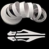 ZATOOTO Pinstripe Tape for Cars - DIY Vinyl White Pin Striping Decals, 385×0.47 inches Auto Waterproof Pin Stripe Tape Emblems Trim, Universal for Automotive Musical Instrument Home Door etc